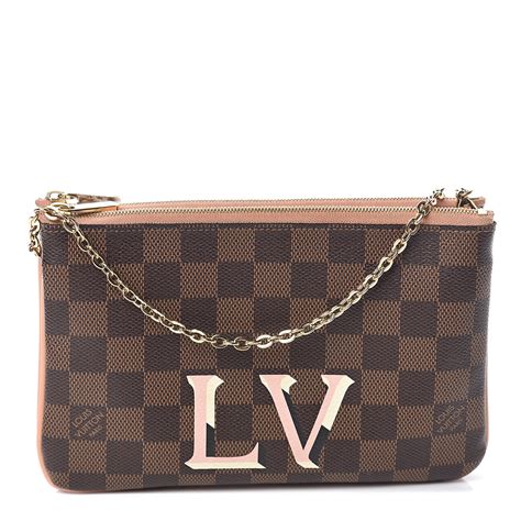 louis vuitton double zip pochette damier ebene|Louis Vuitton artsy Damier Ebene.